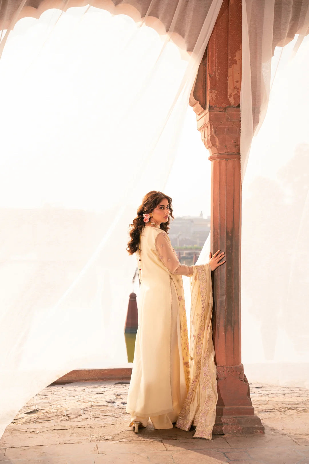 3 Piece Embroidered Organza Suit Unstitched SS - 25