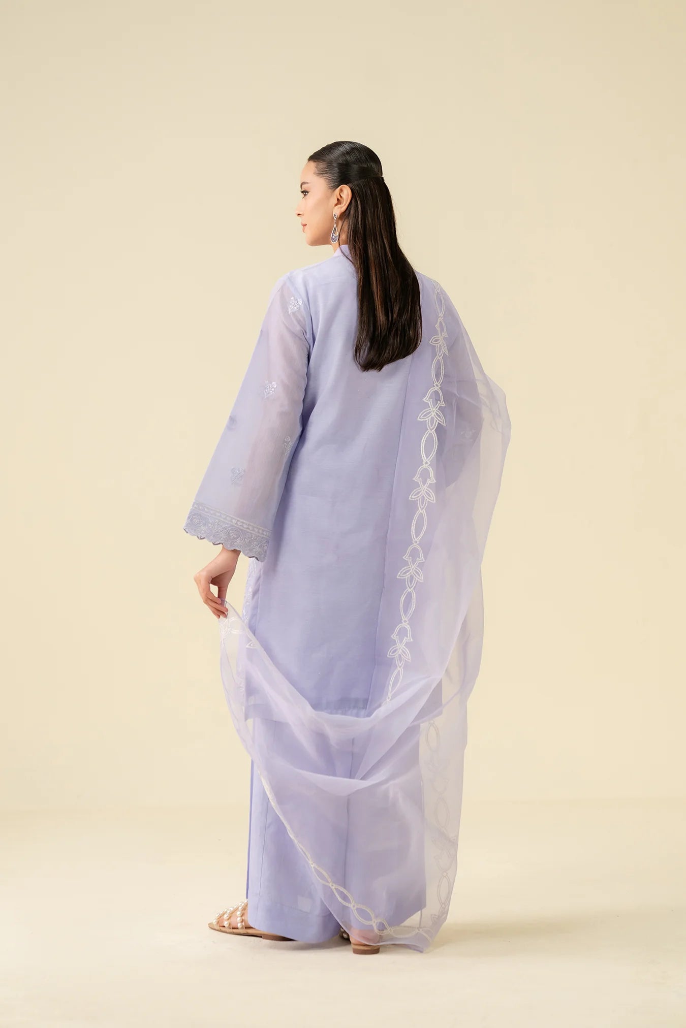3 Piece Embroidered Badla Suit Pret SS - 25