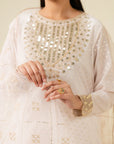 3 Piece Embroidered Badla Suit