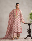 3 Piece Embroidered Raw Silk Suit Pret SS - 25