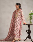 3 Piece Embroidered Raw Silk Suit Pret SS - 25