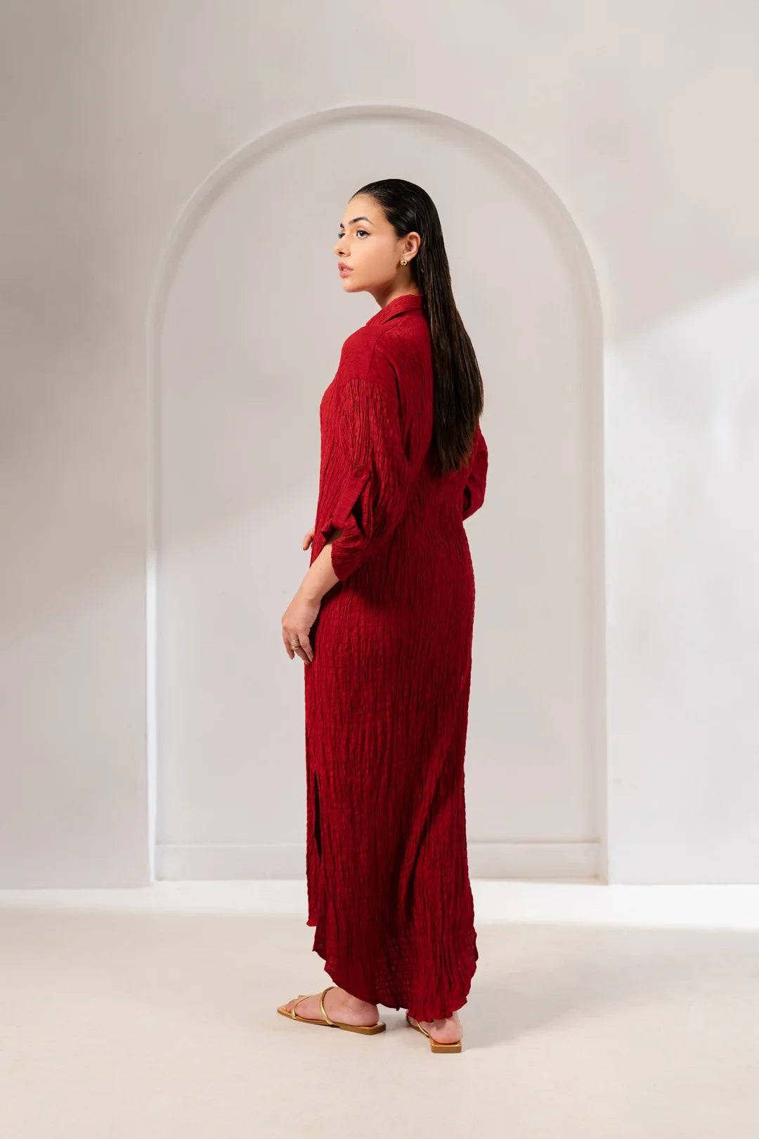 1 Piece Dress Yarn Dyed Shirt Pret Winter-24