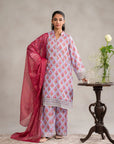 3 Piece Embellished Raw Silk Suit Pret SS - 25
