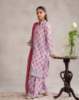 3 Piece Embellished Raw Silk Suit