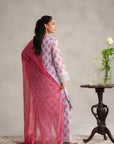 3 Piece Embellished Raw Silk Suit