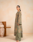 3 Piece Printed Linen Suit Unstitched Winter-24