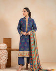 3 Piece Printed Khaddar Suit Unstitched Winter-24