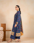 3 Piece Printed Khaddar Suit Unstitched Winter-24