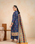 3 Piece Printed Khaddar Suit Unstitched Winter-24