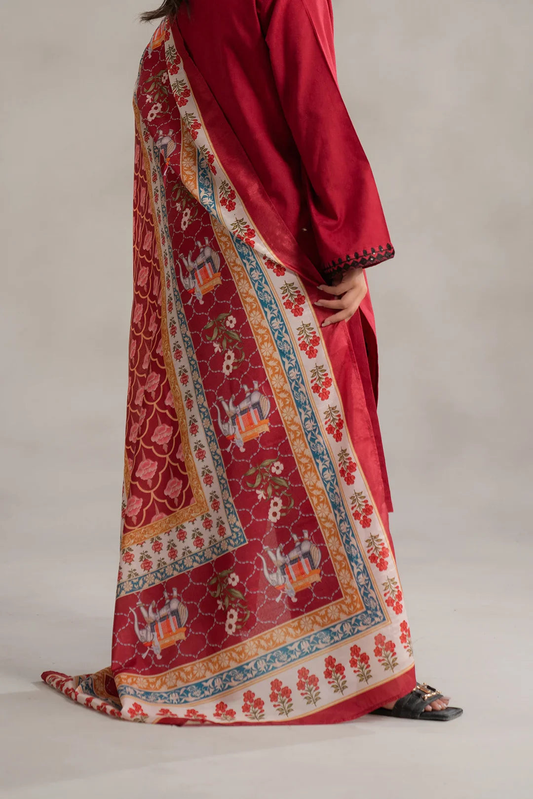 1 Piece Silk Dupatta Pret SS - 25