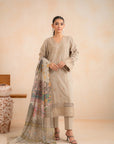 3 Piece Embroidered Khaddar Suit Pret Winter-24