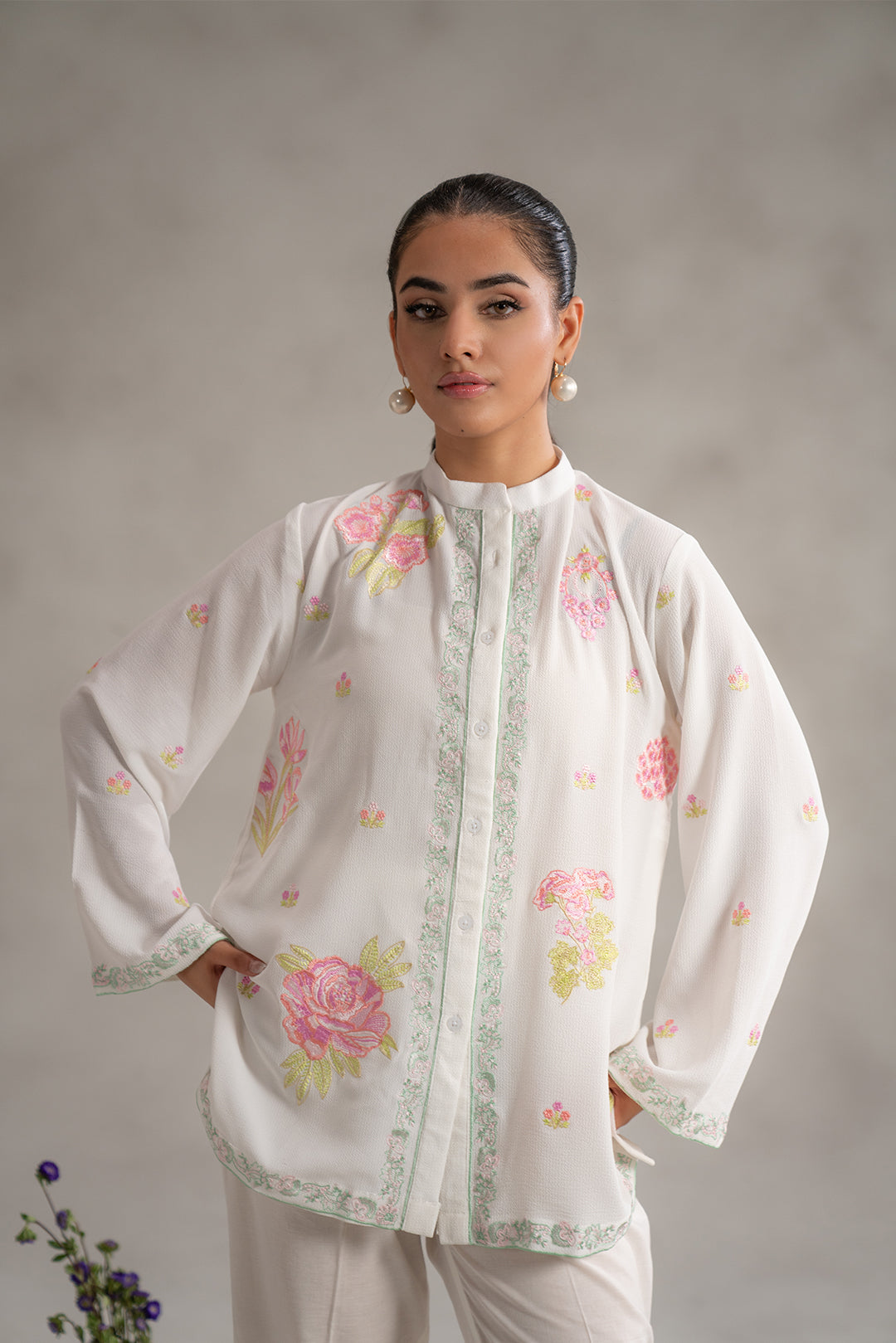 1 Piece Embroidered Shirt Pret SS - 25