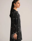 1 Piece Embroidered Raw Silk Shirt