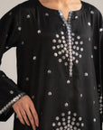 1 Piece Embroidered Raw Silk Shirt