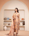3 Piece Printed Cambric Suit Unstitched Winter-24