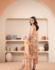 3 Piece Printed Cambric Suit Unstitched Winter-24