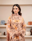 3 Piece Printed Cambric Suit Unstitched Winter-24