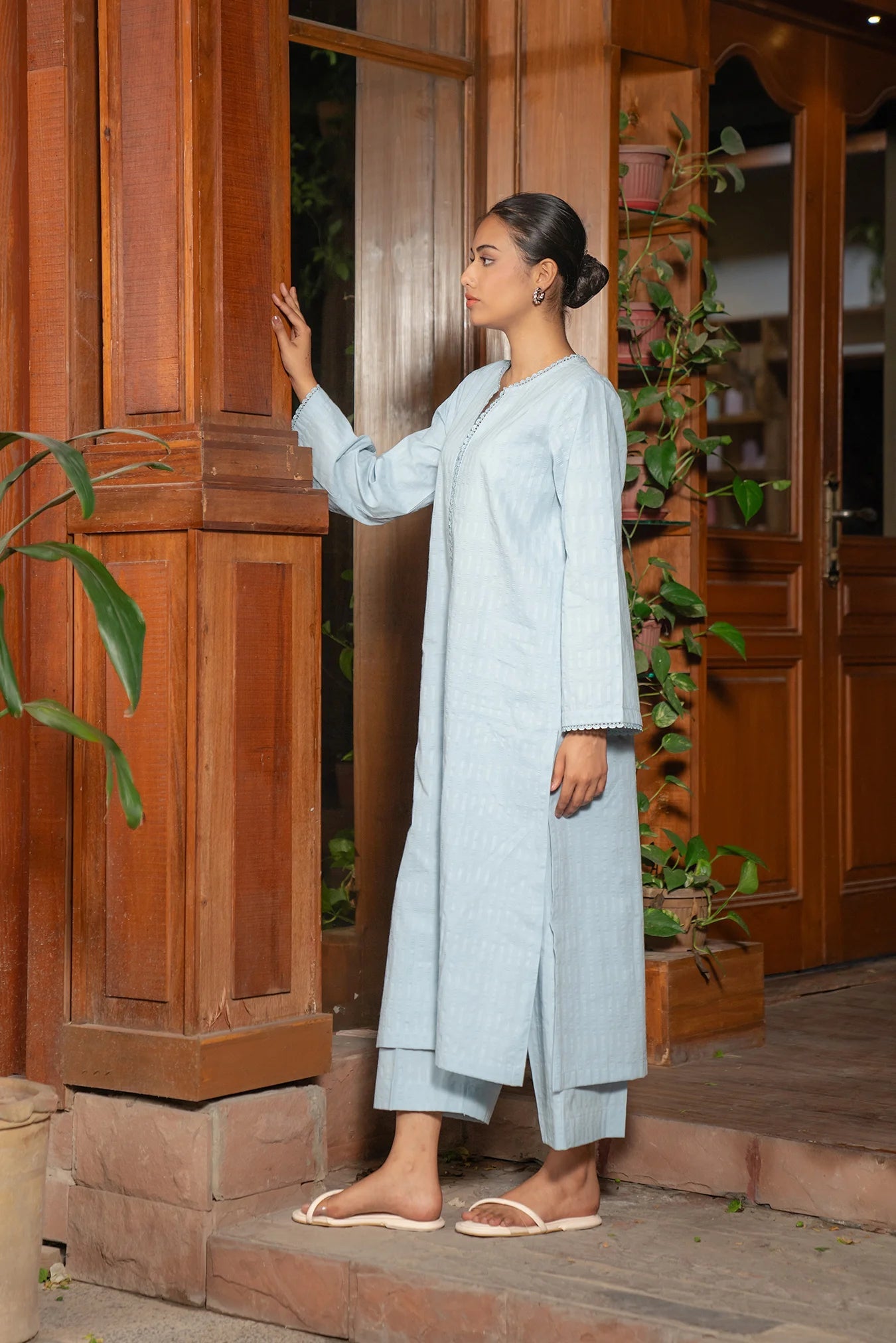 2 Piece Solid Cotton Suit Pret SS - 25