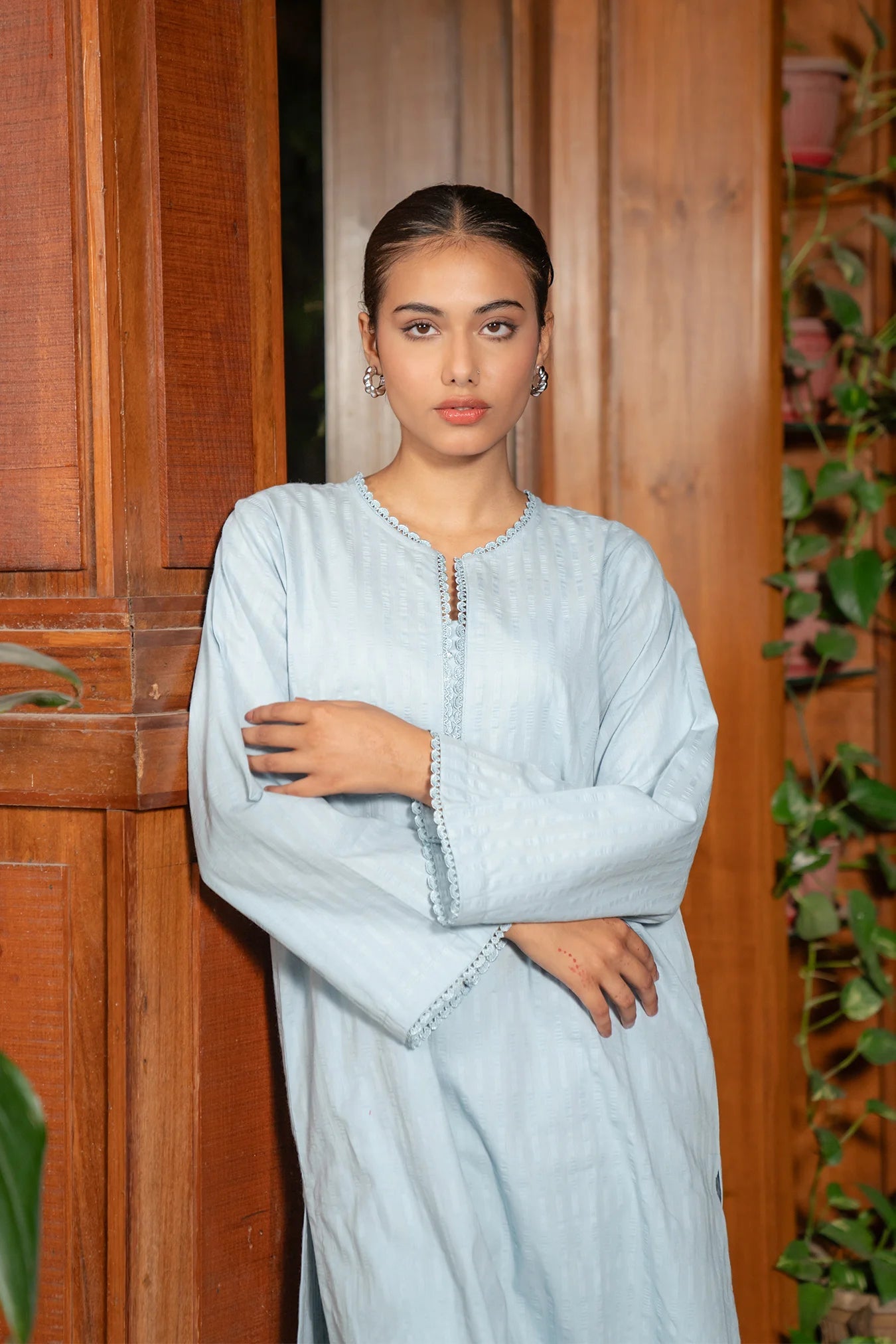2 Piece Solid Cotton Suit Pret SS - 25
