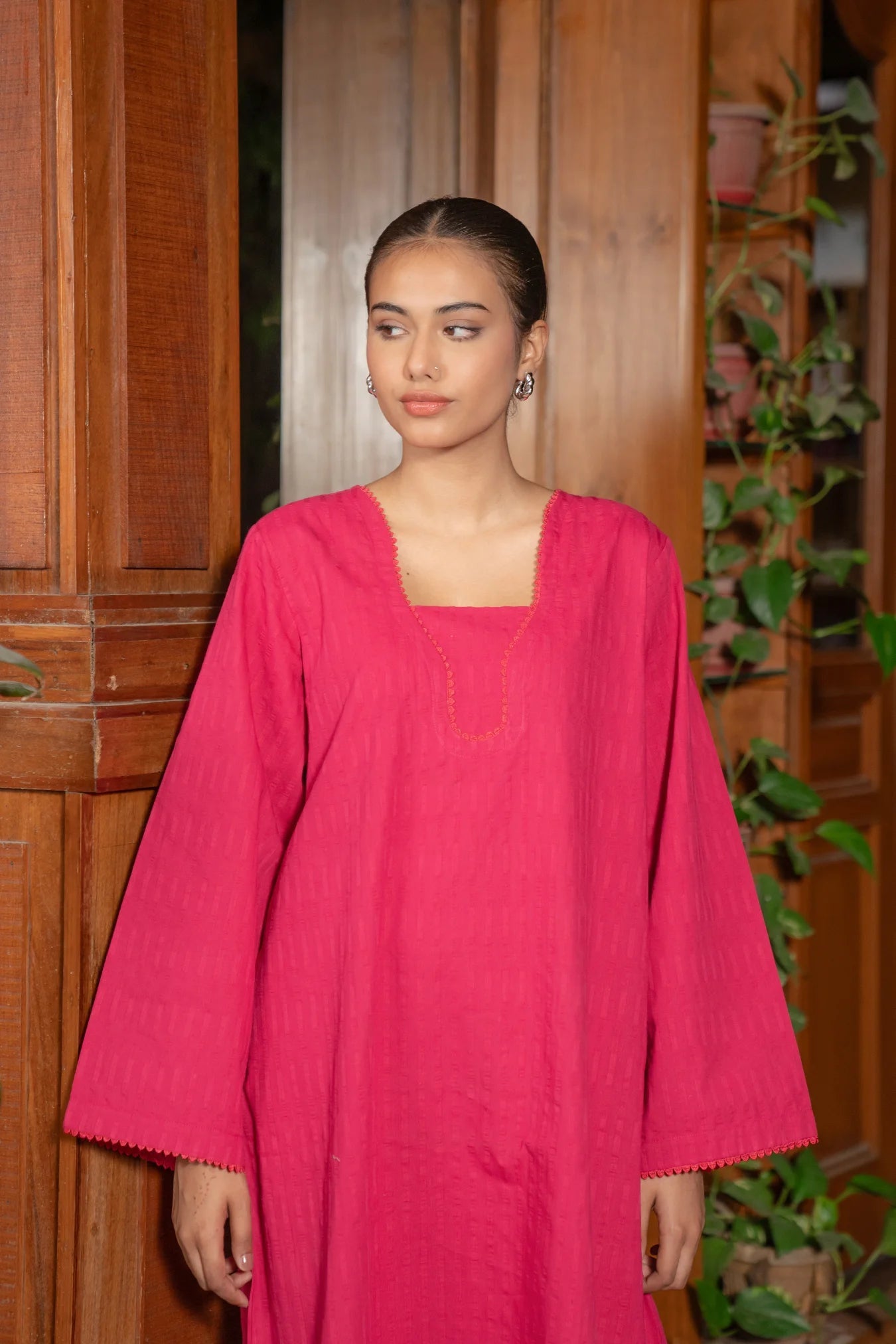 2 Piece Solid Cotton Suit Pret SS - 25