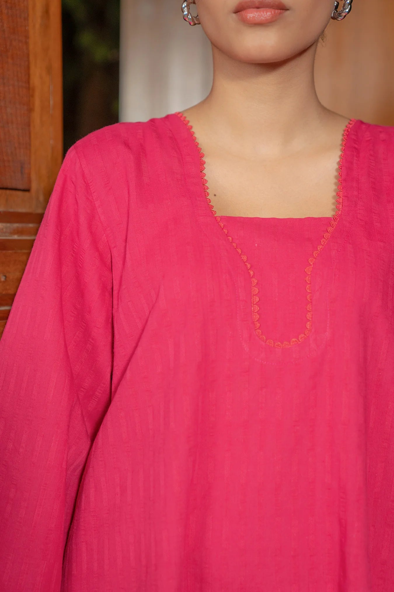 2 Piece Solid Cotton Suit Pret SS - 25