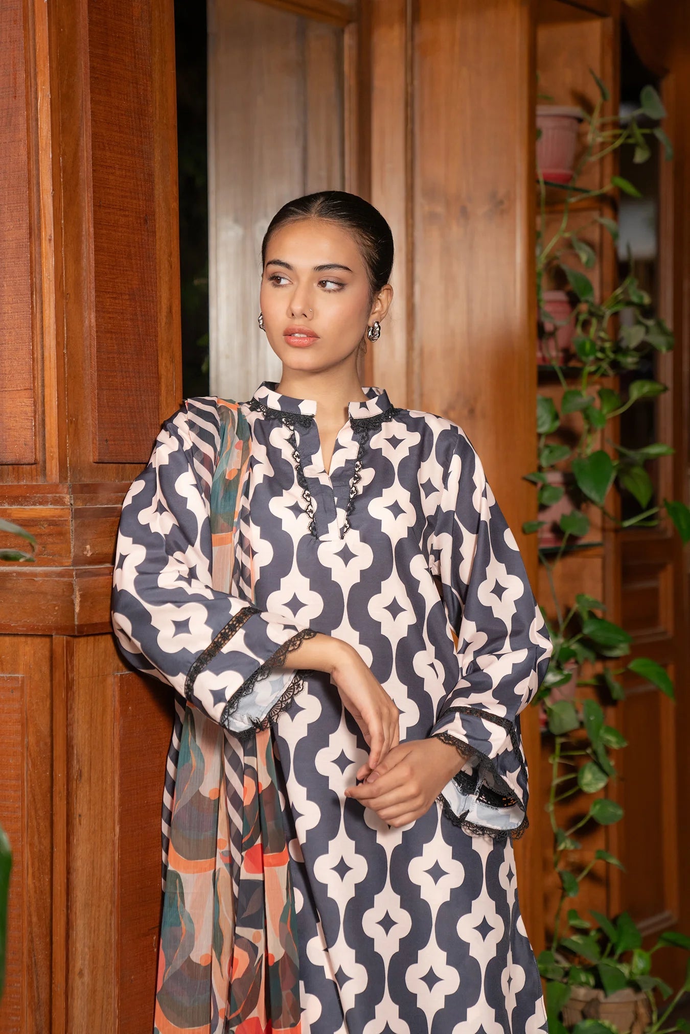 3 Piece Printed Suit Pret SS - 25