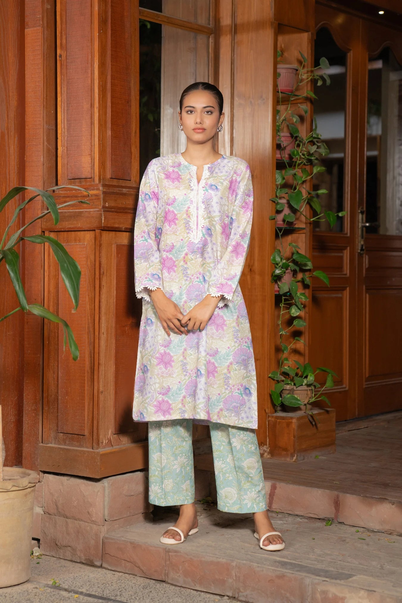 2 Piece Printed Suit Pret SS - 25