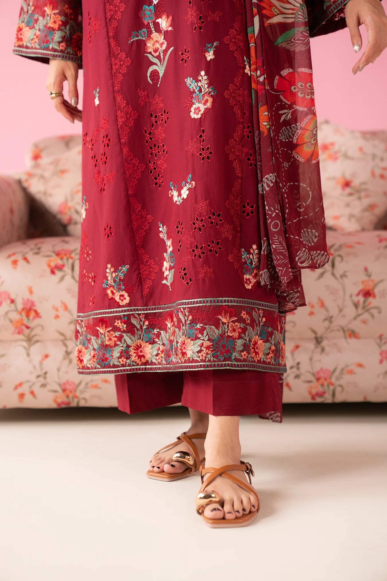 3 Piece Embroidered Lawn Suit Pret SS - 25