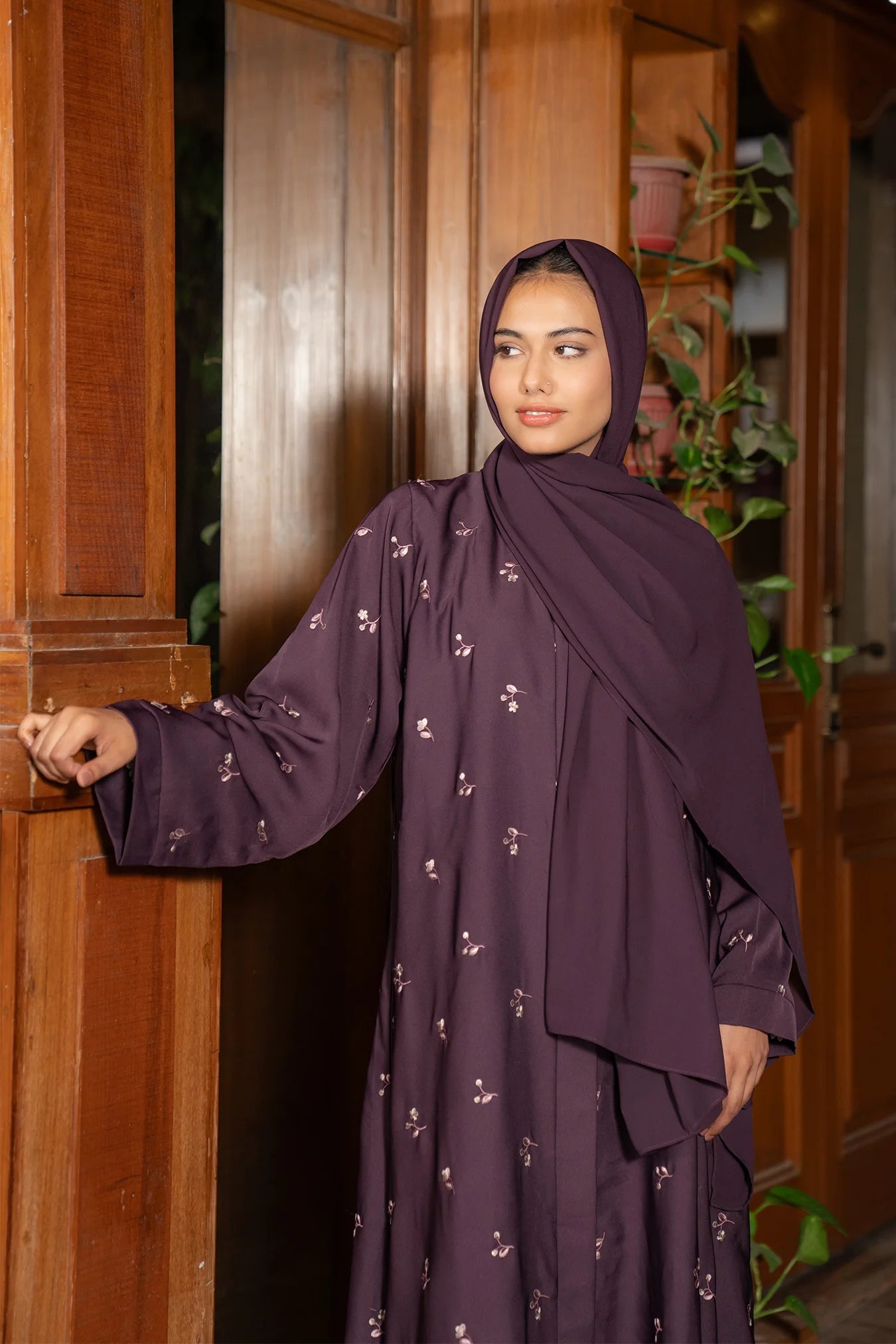 Plum Abaya Modest Wear - 25