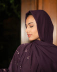 Plum Abaya Scarf Modest Wear - 25