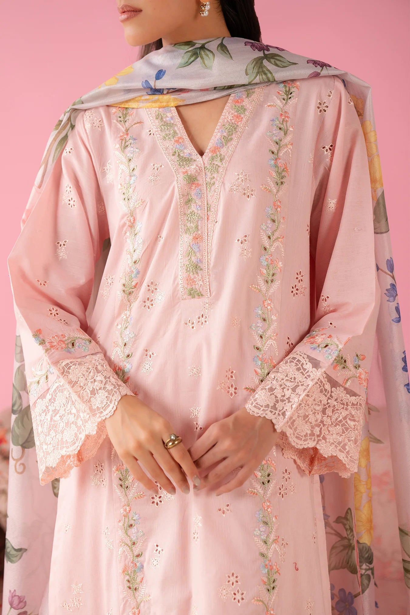 3 Piece Embroidered Lawn Suit Pret SS - 25