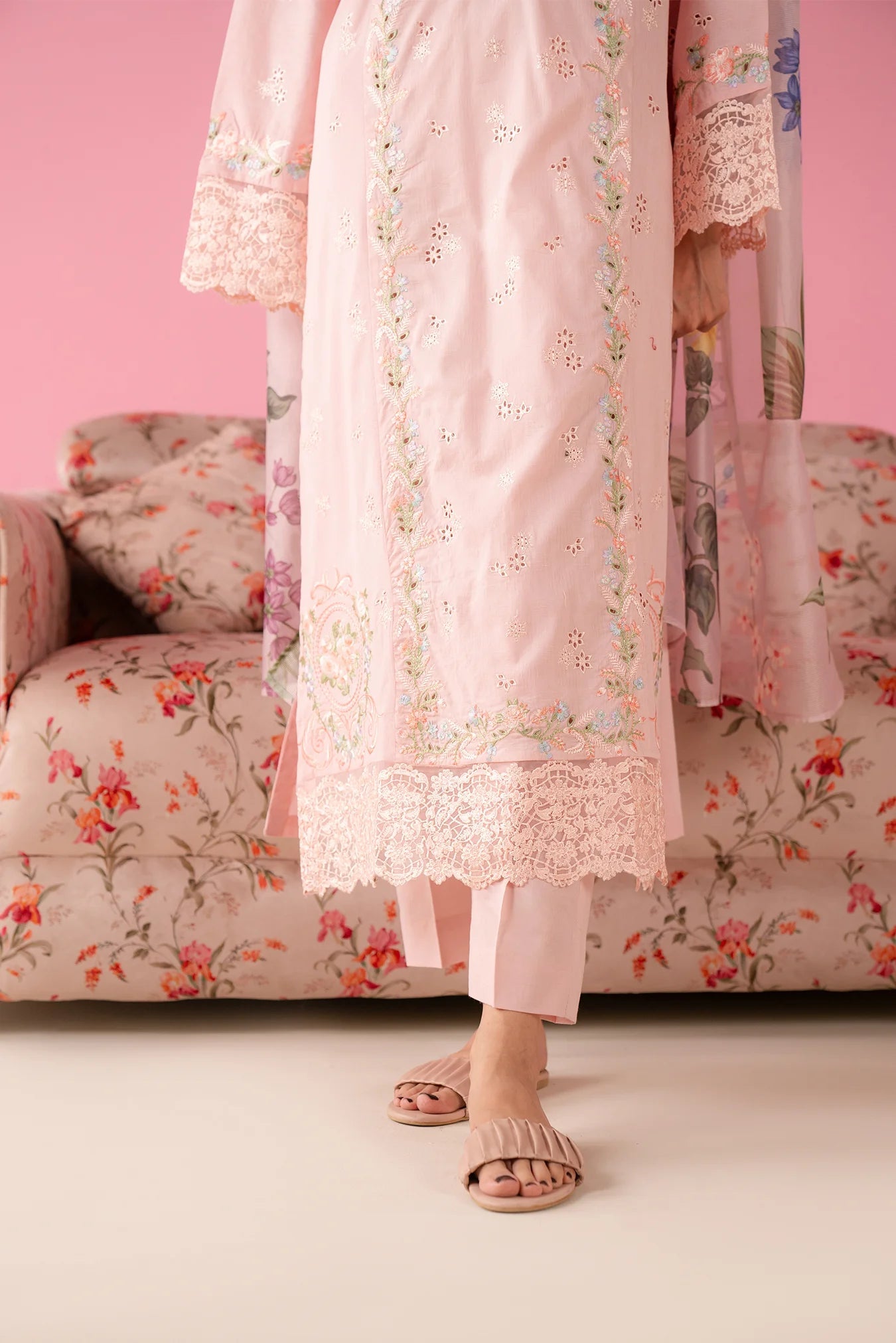 3 Piece Embroidered Lawn Suit Pret SS - 25