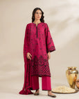 3 Piece Embroidered Lawn Suit Unstitched Summer - 25