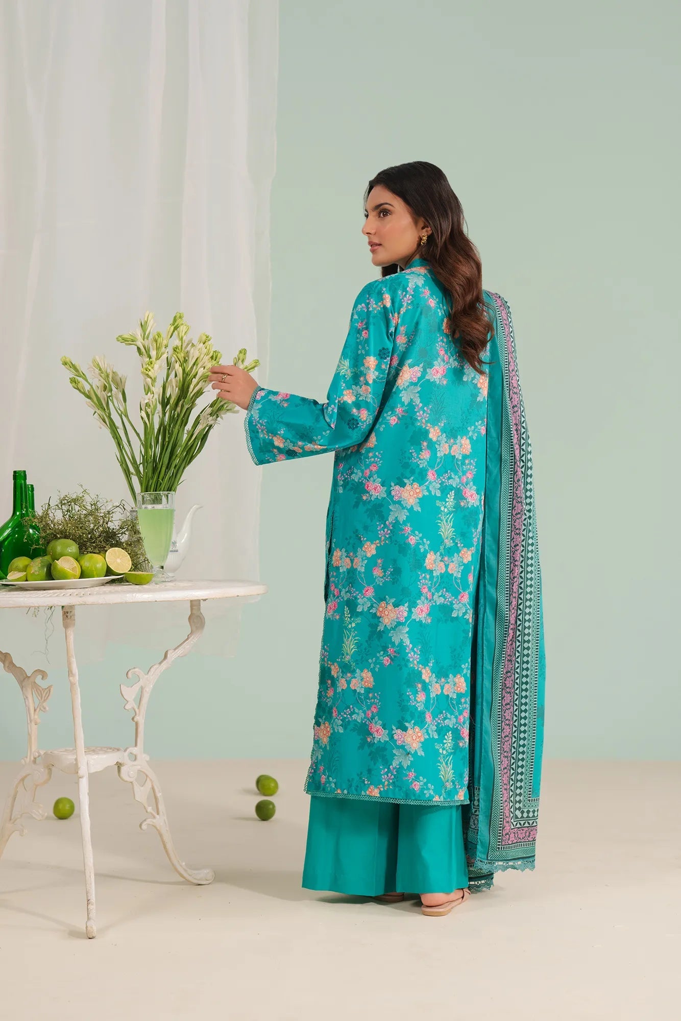 3 Piece Embroidered Lawn Suit Unstitched Summer - 25