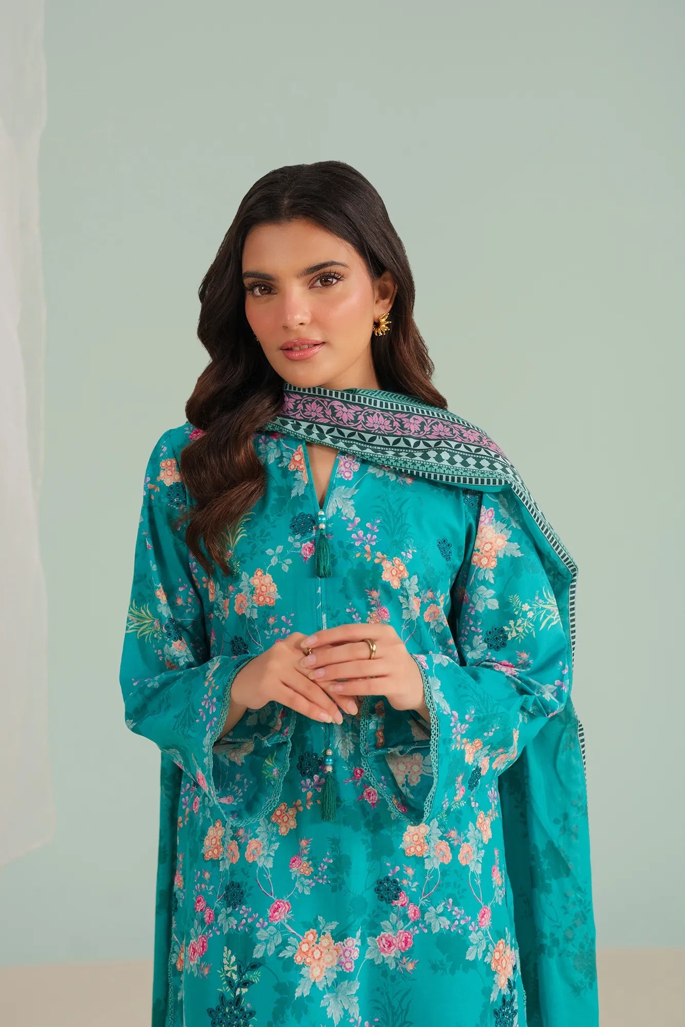 3 Piece Embroidered Lawn Suit Unstitched Summer - 25