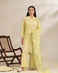3 Piece Embroidered Lawn Suit Unstitched Summer - 25