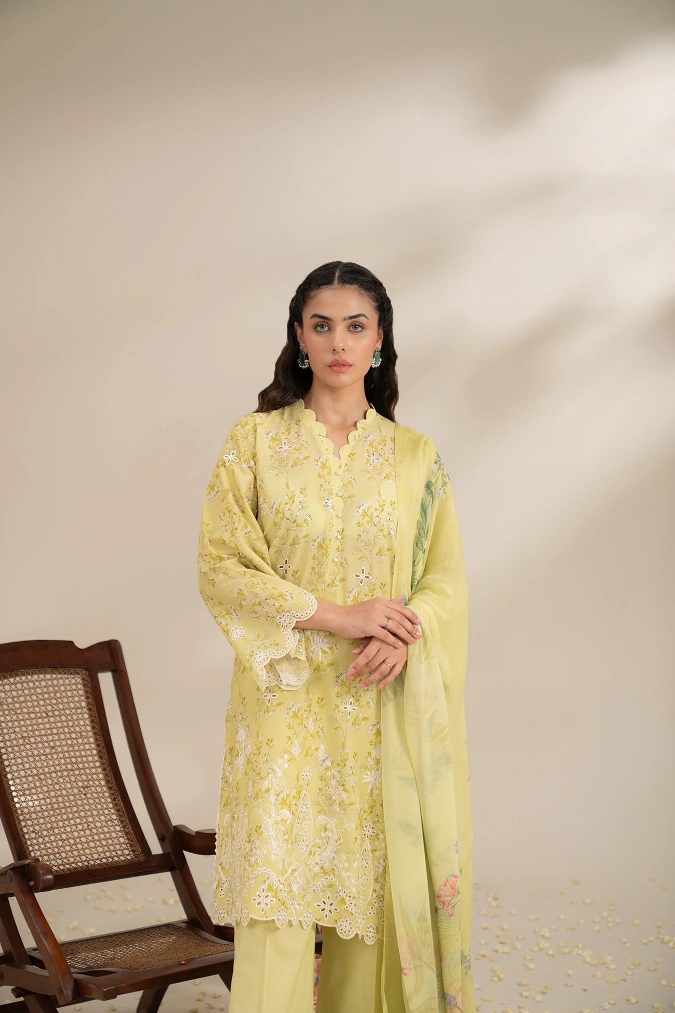 3 Piece Embroidered Lawn Suit Unstitched Summer - 25