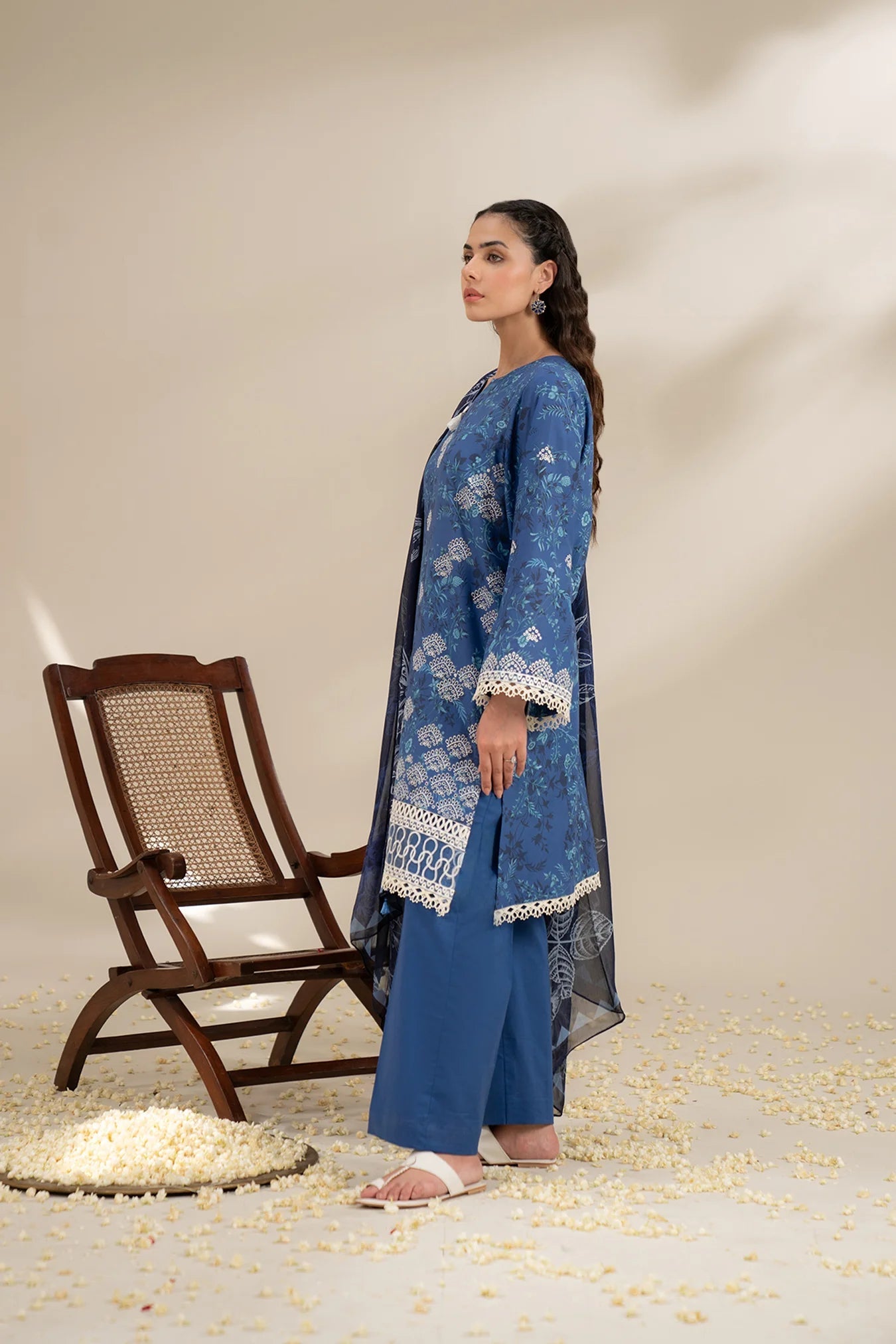 3 Piece Embroidered Lawn Suit Unstitched Summer - 25