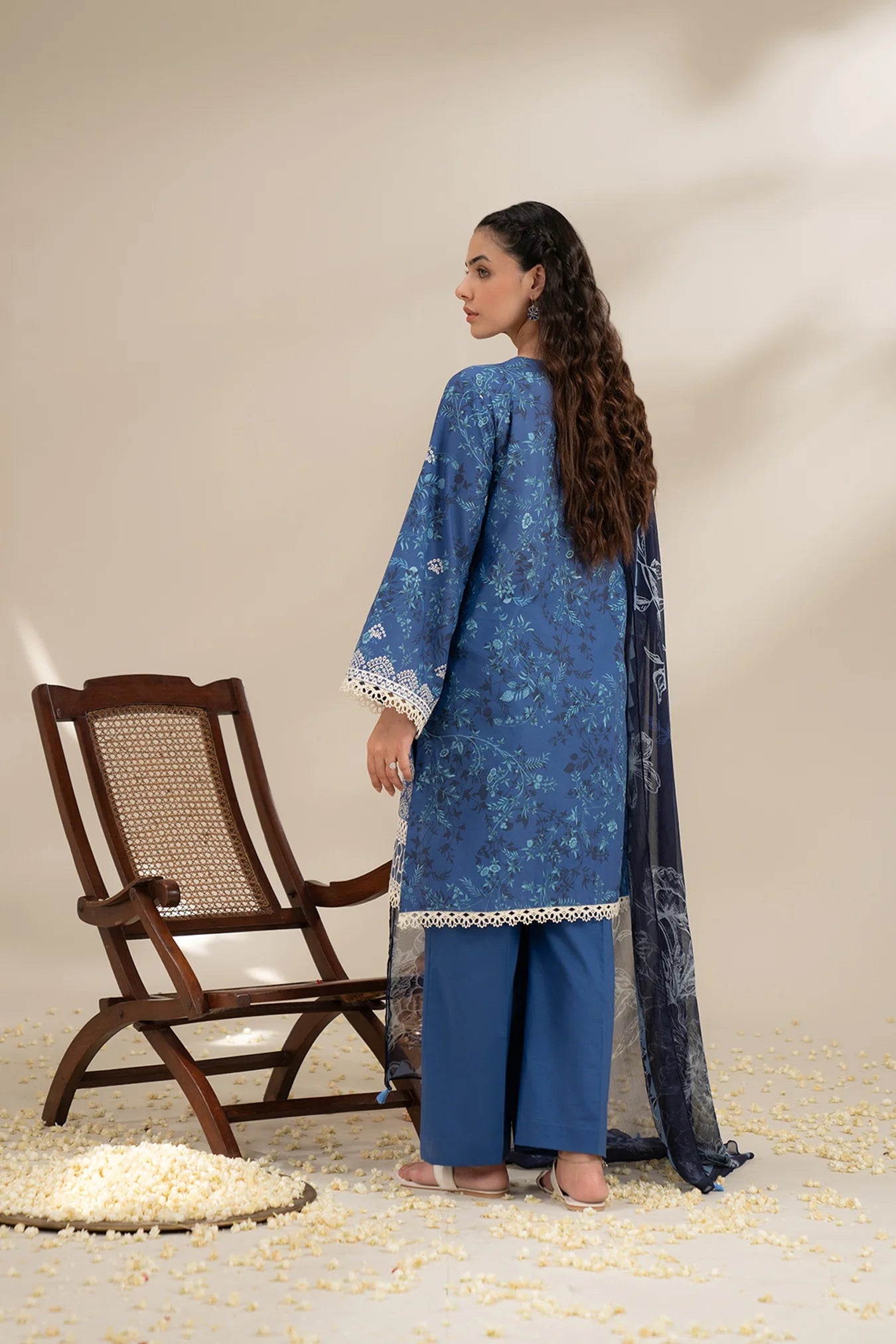 3 Piece Embroidered Lawn Suit Unstitched Summer - 25