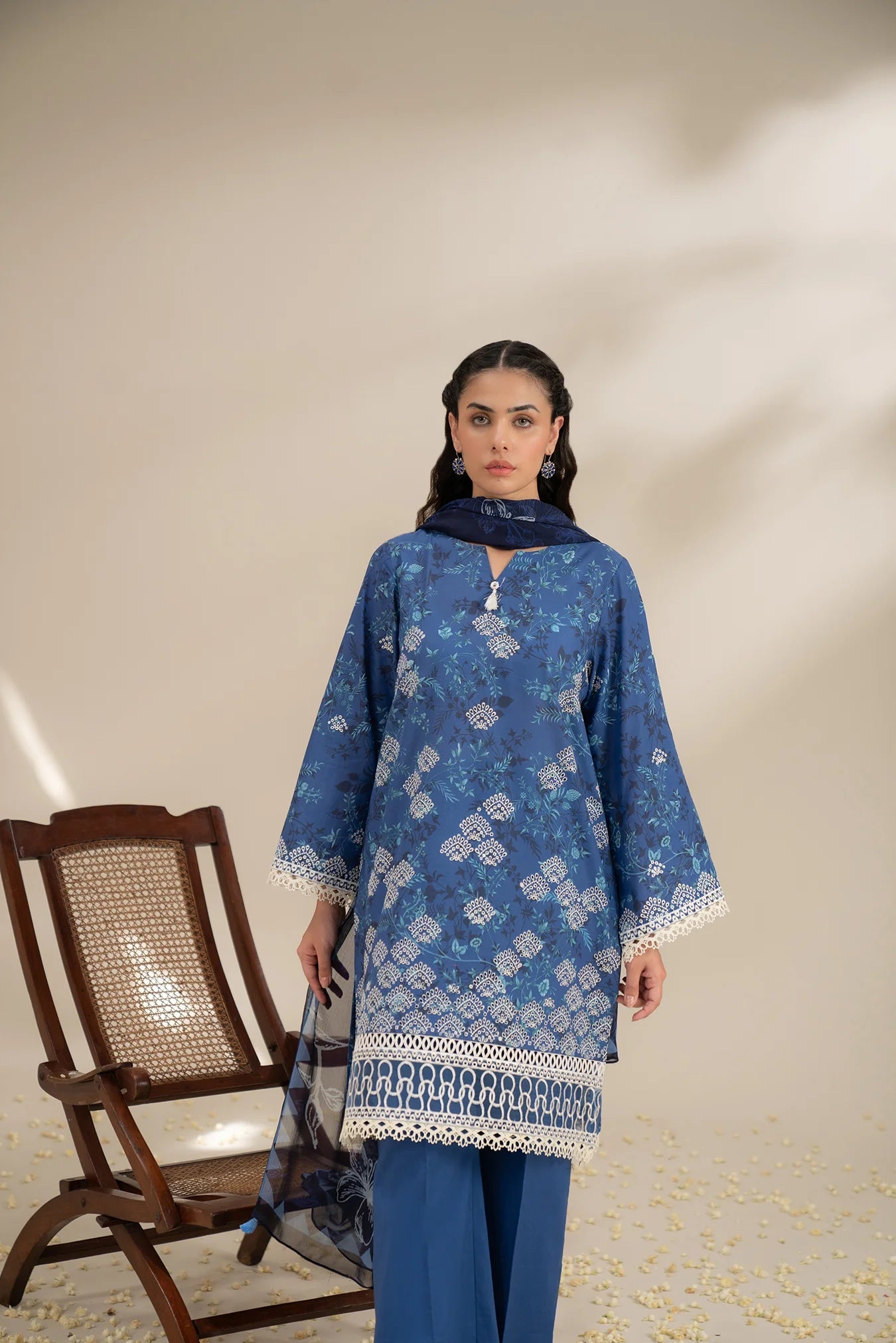 3 Piece Embroidered Lawn Suit Unstitched Summer - 25