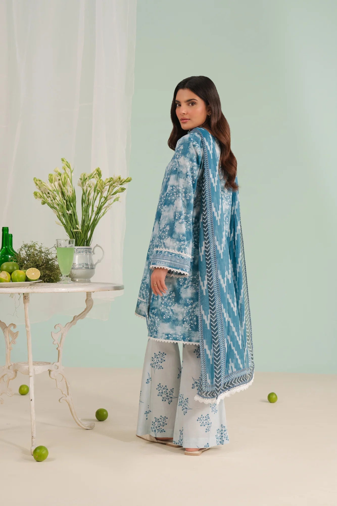 3 Piece Printed Lawn Suit Unstitched Summer - 25