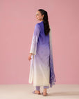 3 Piece Embroidered Lawn Suit (Tie and Dye Dress) Unstitched Summer - 25