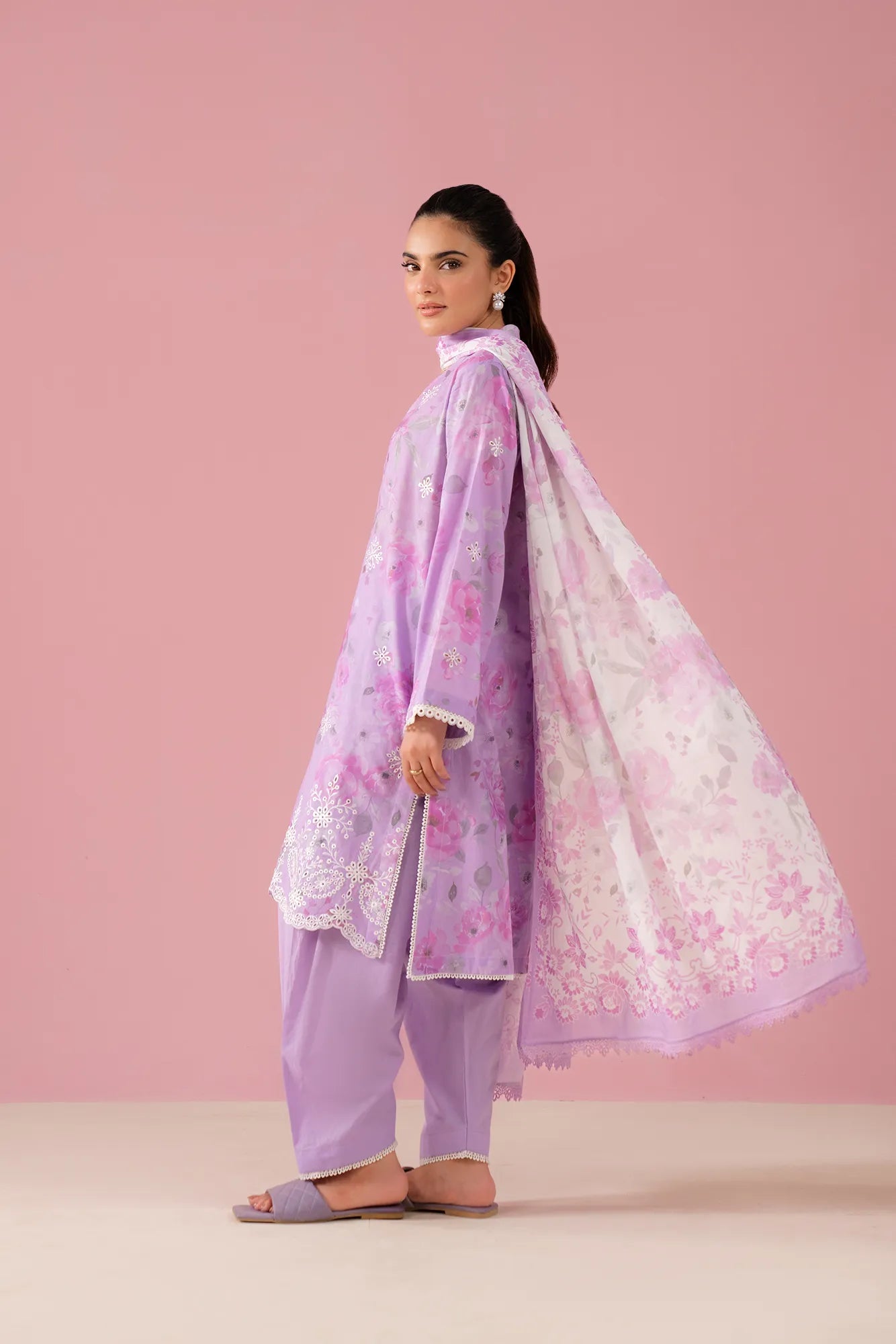 3 Piece Embroidered Lawn Suit Unstitched Summer - 25