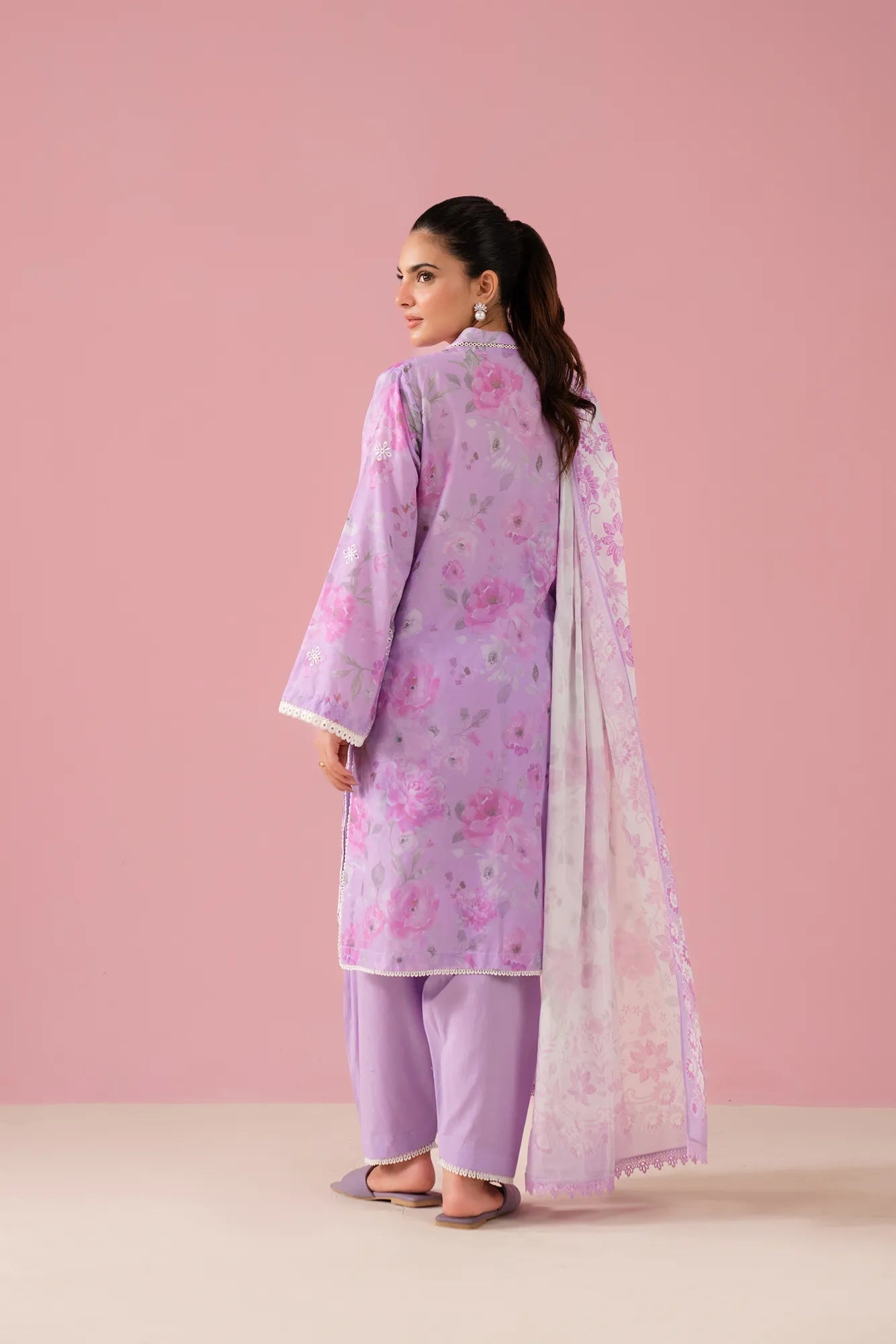 3 Piece Embroidered Lawn Suit Unstitched Summer - 25