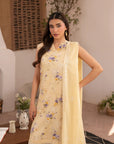 3 Piece Embroidered Lawn Suit Unstitched Summer - 25