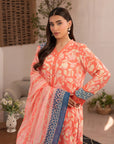 2 Piece Printed Linen Suit Unstitched SS - 25