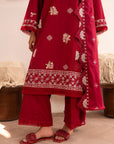 3 Piece Embroidered Lawn Suit Unstitched Summer - 25