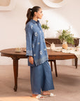 2 Piece Embroidered Jacquard Suit