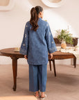 2 Piece Embroidered Jacquard Suit