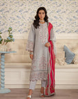 3 Piece Embroidered Lawn Suit Unstitched Summer - 25